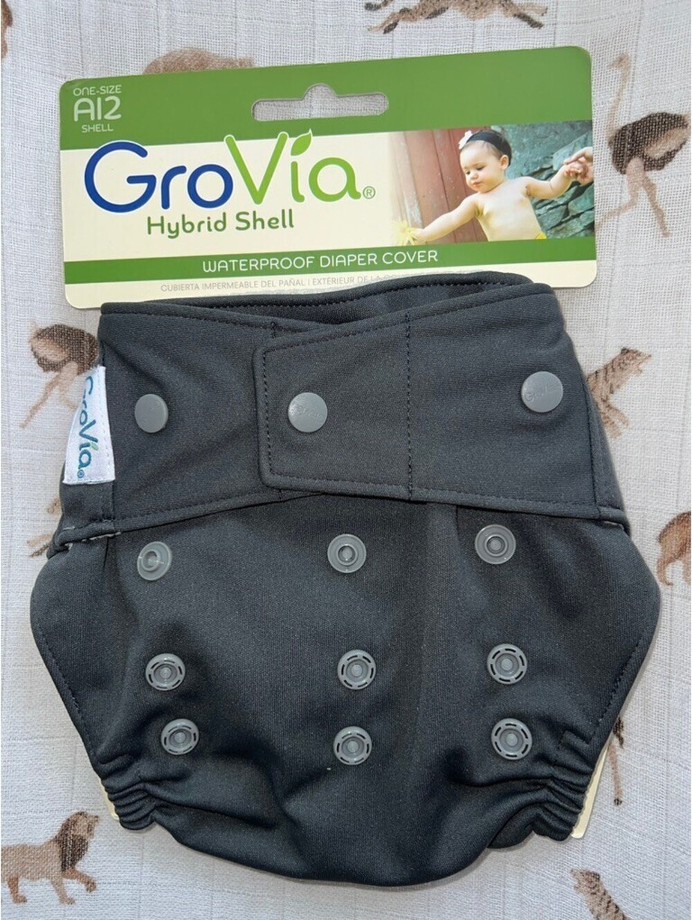 NIP snap Grovia Hybrid Diaper Shell Cloud